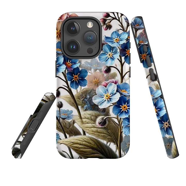 Matte Texture Finish Rugged Frame iPhone Case - Pitsford Floral