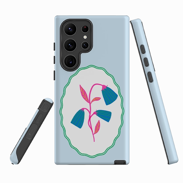 Samsung Tough Case - Floral Portrait Minimal Aesthetic Hybrid Finish