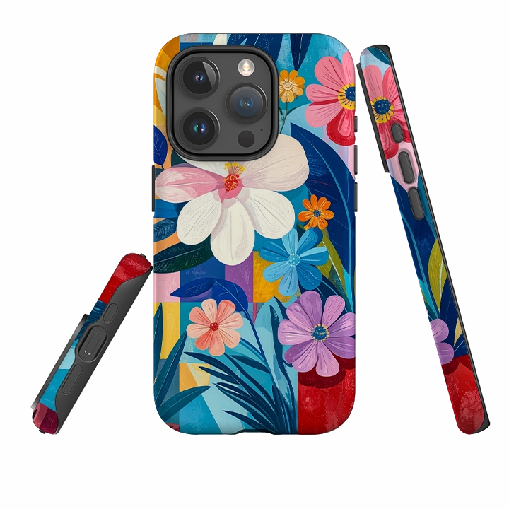 iPhone Tough Case - Cambridge Floral Soft Material Protective Layer