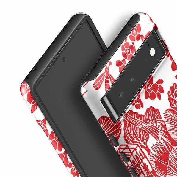 Google Tough Case -  Tulip Silhouette By Kate Heiss Soft Material Textured Grip