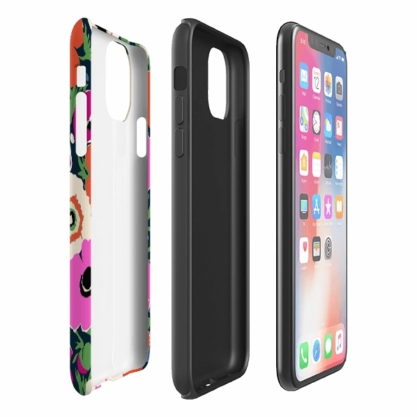 iPhone Tough Case - Windflowers By Sarah Campbell Polished Detail Edge Stylish grip