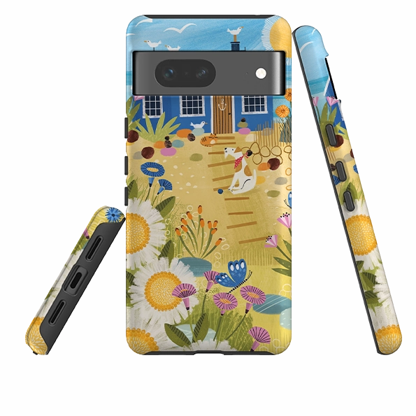 Google Tough  Case - Beach house By Ali Brookes Durable Edge High End Look