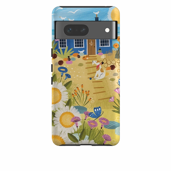 Tactile Buttons Slim Profiled Google Tough  Case - Beach house By Ali Brookes