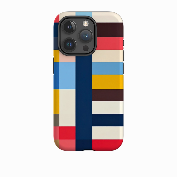 iPhone Tough Case - Stockton Gingham Modern Aesthetic Flexible Layer Design