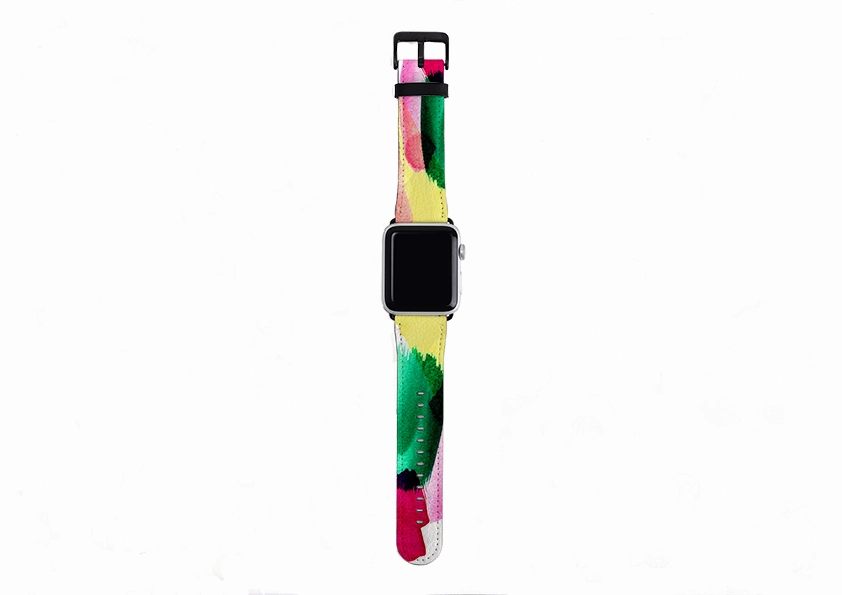 Light Structure Breathable Fit Watercolour Sunlight By Kitty Joseph Apple Watch Strap