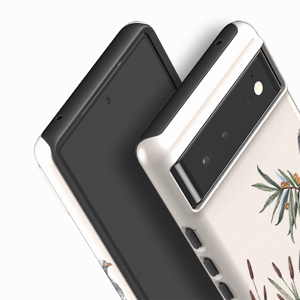 Flexible Edge Texture Light Finish Google Tough Case -  Swan Pigeon By Jade Mosinski