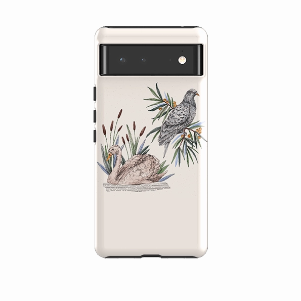 Protective Layering Google Tough Case -  Swan Pigeon By Jade Mosinski