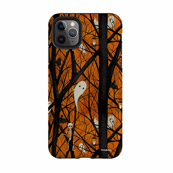 iPhone Tough Case - Halloween Pattern By Maja Lindberg Durable Edge Texture Hybrid Protection