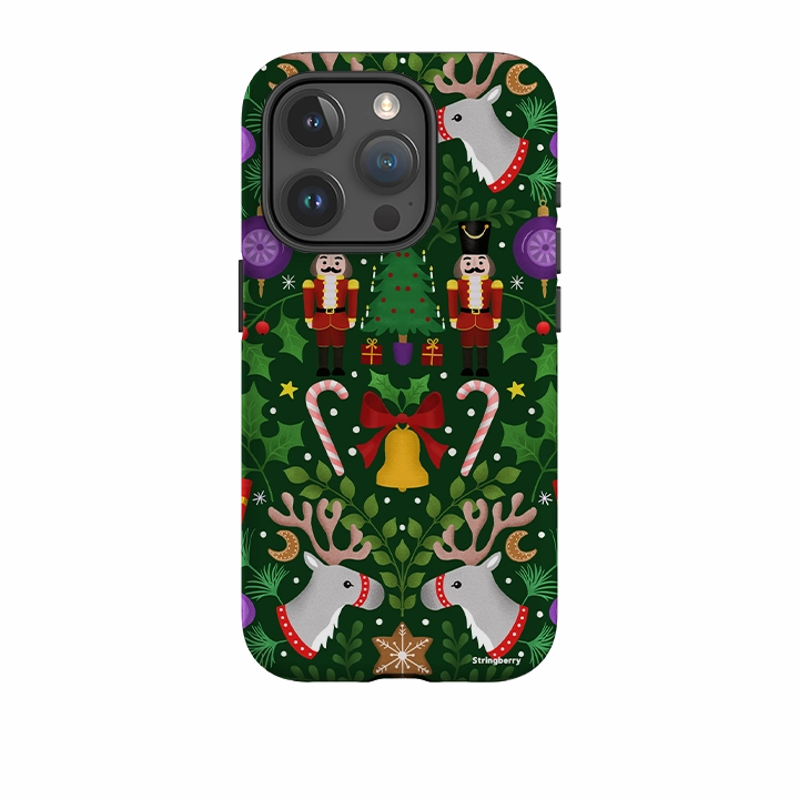iPhone Tough Case - Xmas Pattern I By Bex Parkin Lightweight Grip