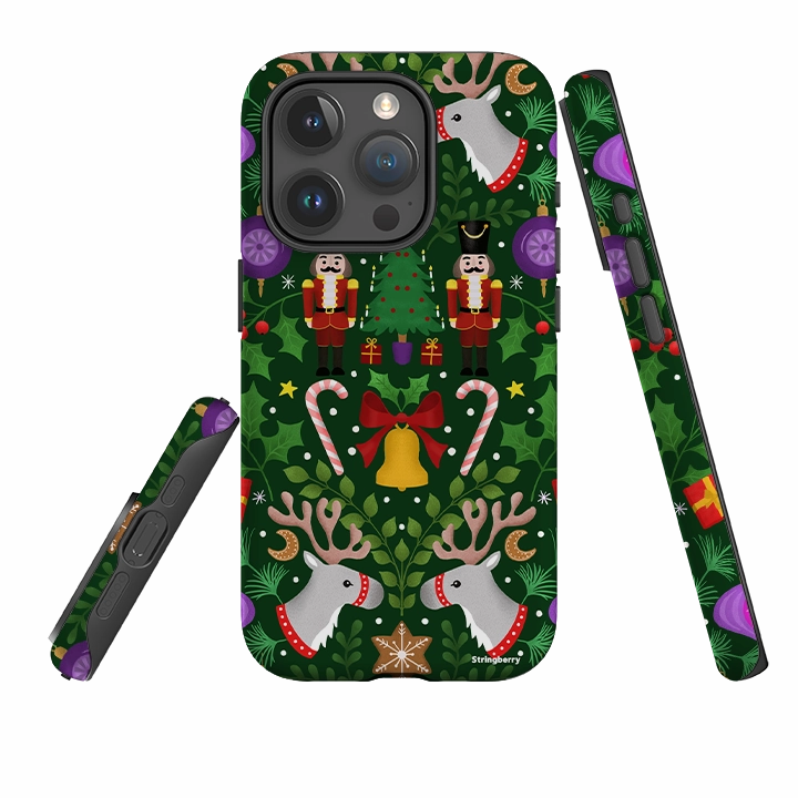 Modern Pattern Style Color Accent iPhone Tough Case - Xmas Pattern I By Bex Parkin