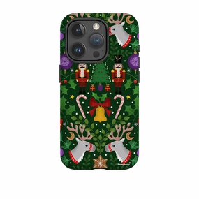 iPhone Tough Case - Xmas Pattern I By Bex Parkin Lightweight Grip