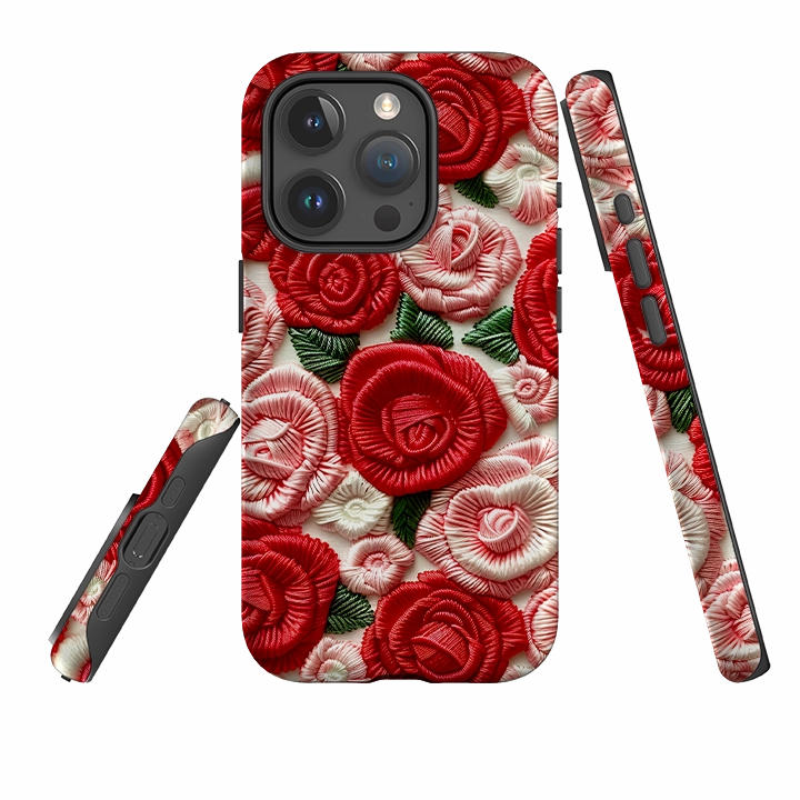 Soft Grip Finish Easy Removal iPhone Case - Light Roses