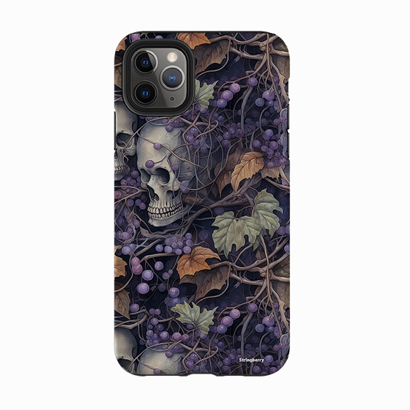 Grip Layer iPhone Tough Case - Grape Skull