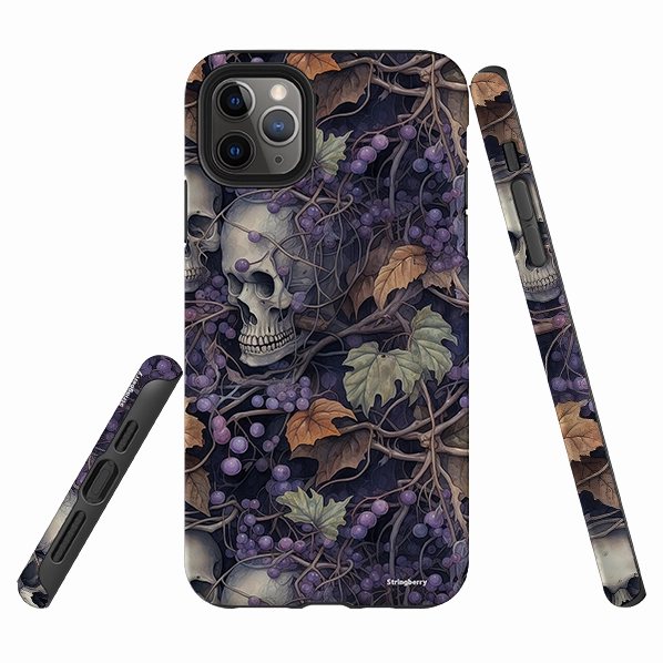 Premium Style iPhone Tough Case - Grape Skull