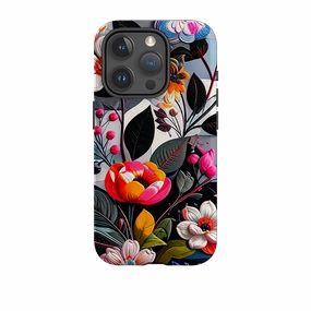 iPhone Tough Case - Summer Florals Polished Texture