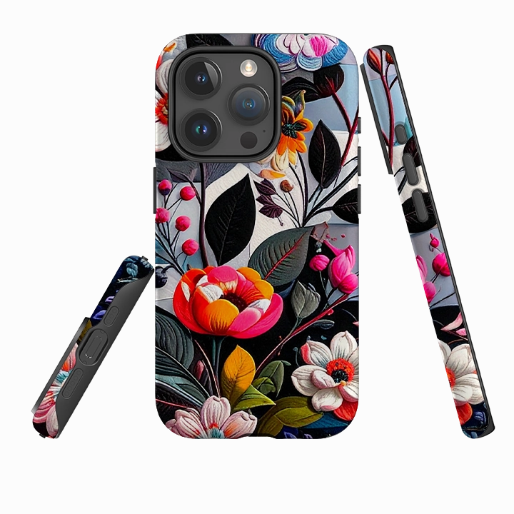 iPhone Tough Case - Summer Florals Gloss Layer Finish Classic Style