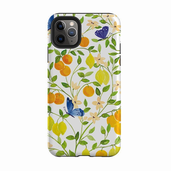 Sleek Form Comfort Padding iPhone Tough Case - Summer Pattern By Elisabeth Haager