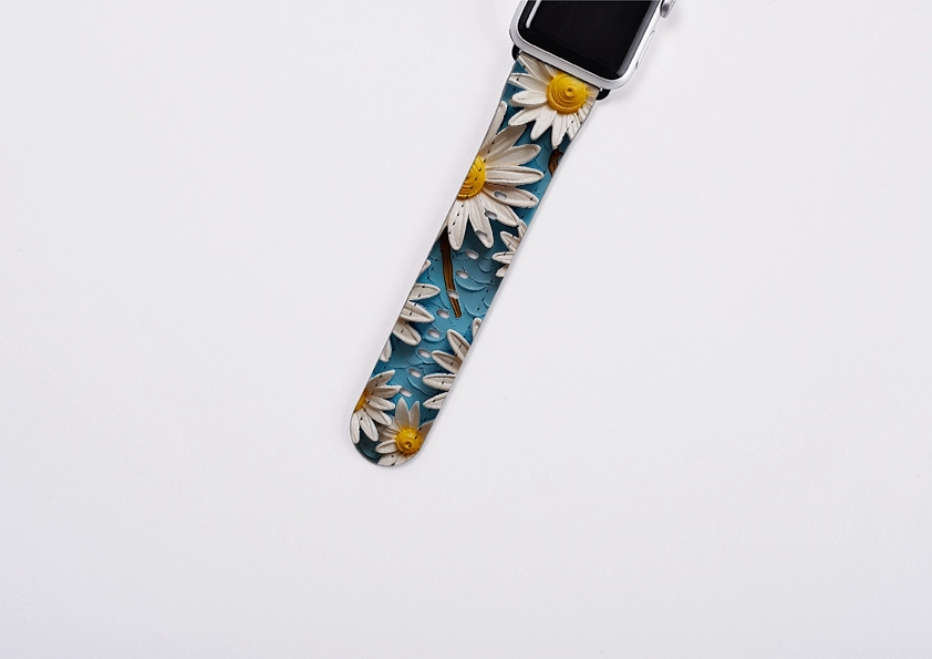 Daily Fitness Companion Wild Daisies II Apple Watch Strap
