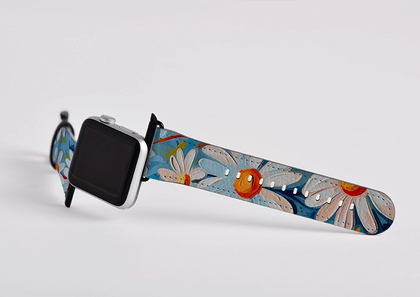Stylish Performance Gear Durable Fitness Gear Wild Daisies III Apple Watch Strap