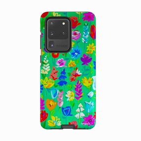 Luxury Texture Samsung Tough Case - Green Garden By Sarah Campbell