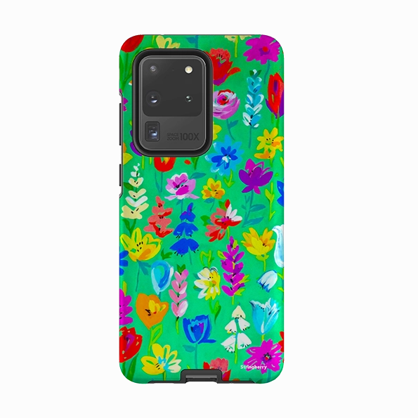 Samsung Tough Case - Green Garden By Sarah Campbell Flexible Pattern Protective Layering