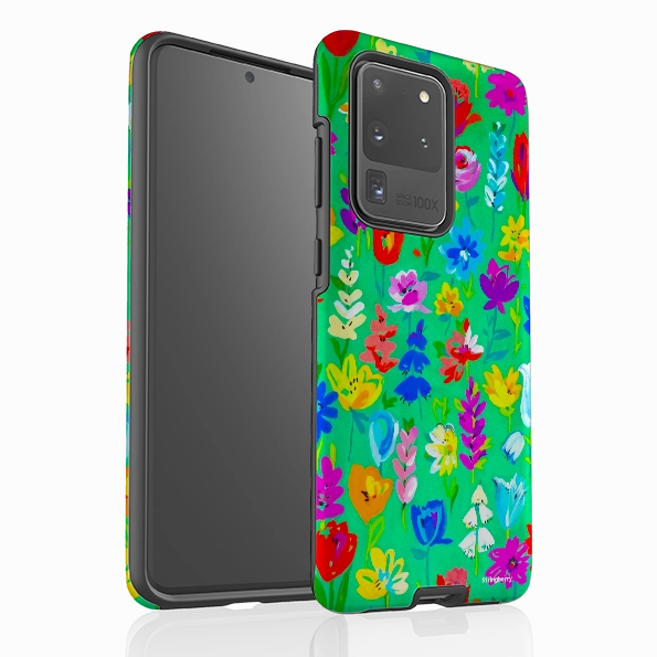 Samsung Tough Case - Green Garden By Sarah Campbell Tough Exterior Comfort touch