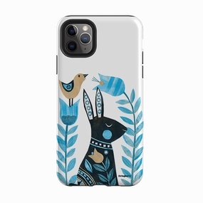 iPhone Tough Case - Folk Rabbit By Tracey English Strong Grip