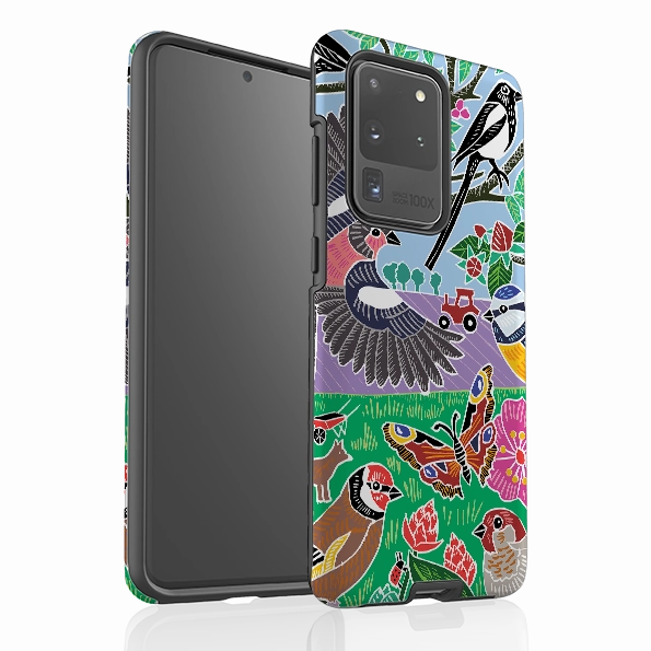 Classic Touch Vivid Detail Samsung Tough Case - Garden Bird Jigsaw B By Kate Heiss