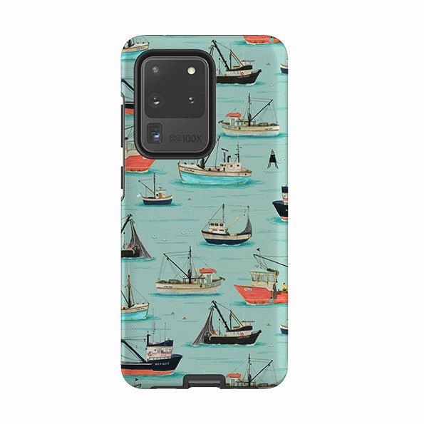 Scratch Proof Vibrant Finish Samsung Tough Case - Fishing Boats By Katherine Quinn