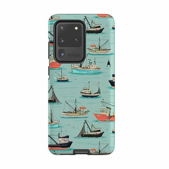Impact shield Textured Comfort Samsung Tough Case - Fishing Boats By Katherine Quinn
