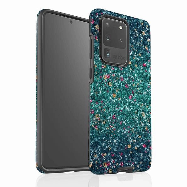 Ergonomic grip Flexible Pattern Samsung Tough Case - Butterfly Comet (case does not glitter)