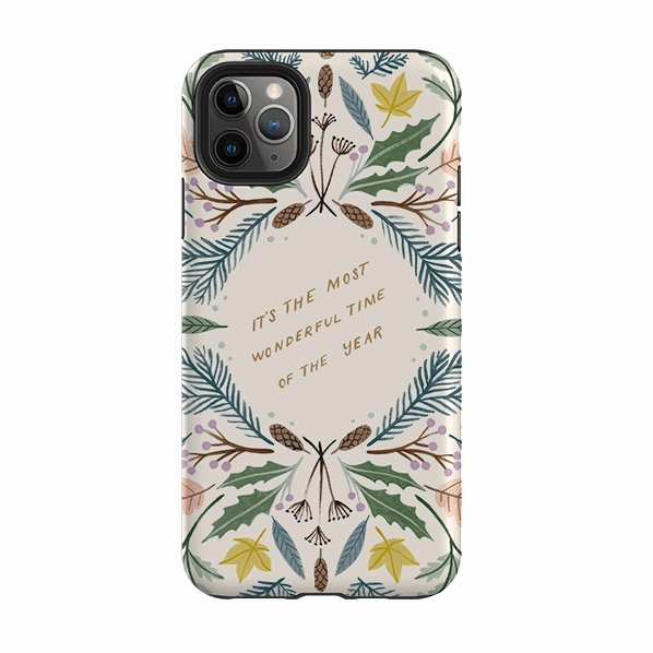 iPhone Tough Case - Most Wonderful Time By Meghann Rader Grip Layer simple design