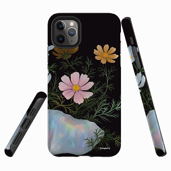 iPhone Tough Case - Opal and Cosmos By Anna Stead Protective Edge Futuristic style