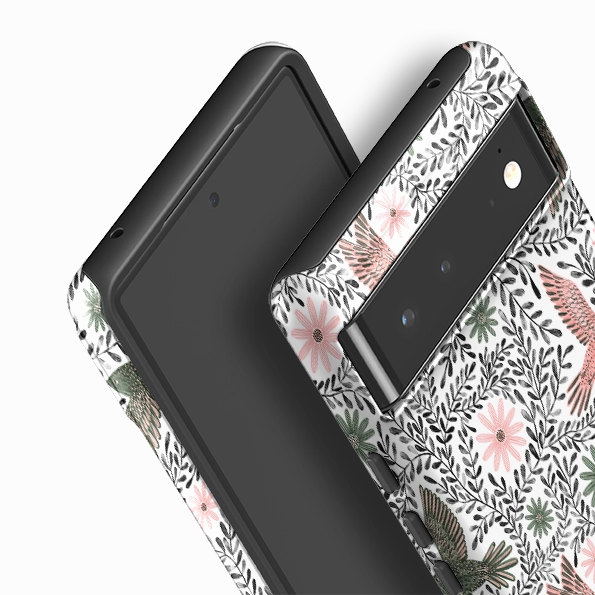 Protective cover Soft Layer Texture Google Tough Case -  Bird Pattern Black By Lee Foster Wilson
