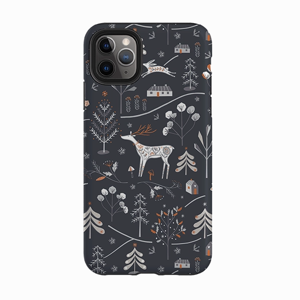 Compact Shell Durable Shell iPhone Tough Case - Winterfold B By Ali Brookes
