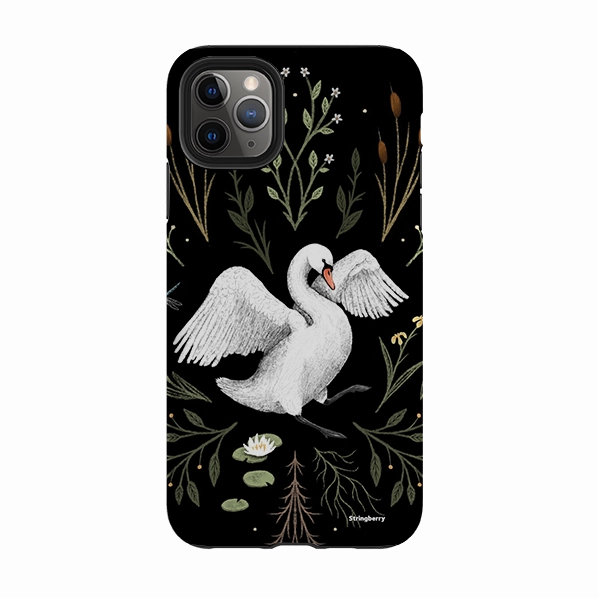 iPhone Tough Case - Swan By Anna Stead Smooth Craftsmanship Luxury Look