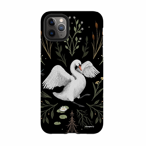 iPhone Tough Case - Swan By Anna Stead Refined Finish Work Essentials