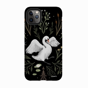 iPhone Tough Case - Swan By Anna Stead Refined Finish Work Essentials