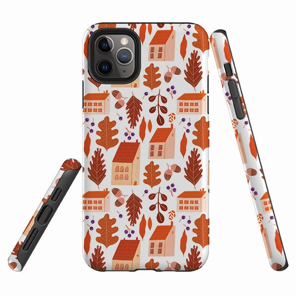 iPhone Tough Case - Autumn Pattern By Madalina Andronic Rugged Look Protective Design