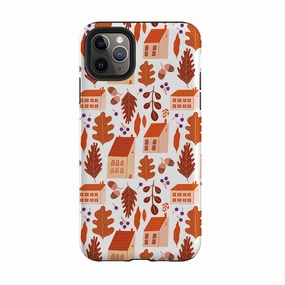 Stylish Cover Flexible Edge iPhone Tough Case - Autumn Pattern By Madalina Andronic