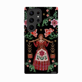 Matte Texture Finish Soft Detail Samsung Tough  Case - Eight Maids A Milking By Maria Matos