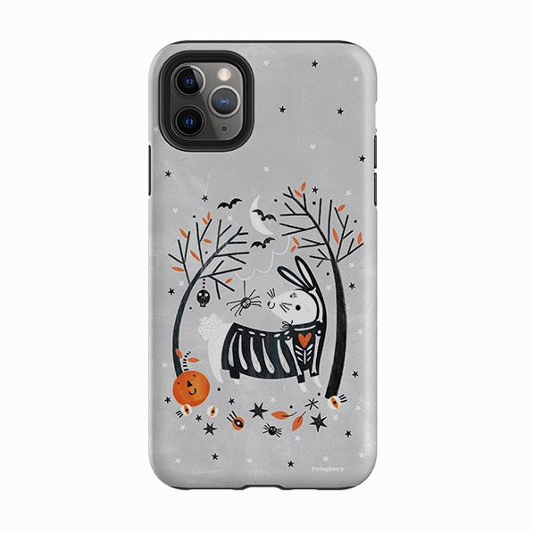 Minimal Feel Light Design iPhone Tough Case - Spooky Rabbit By Ali Brookes