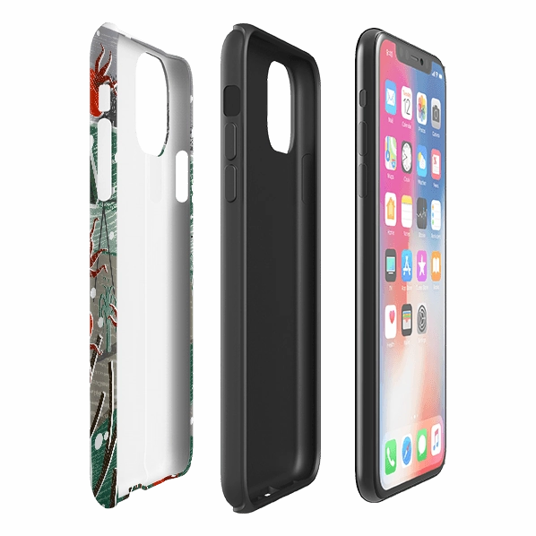 Ultra light Comfort Finish Layer iPhone Tough Case - Night Fox 3 By Liane Payne