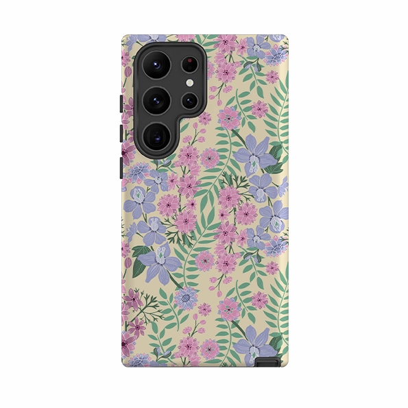 Durable Finish Layer Premium Pattern Design Samsung Tough Case - Larkspur By Kate Heiss
