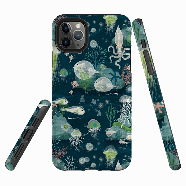 iPhone Tough Case - Bioluminescence By Katherine Quinn Hybrid Texture Minimal Aesthetic Touch