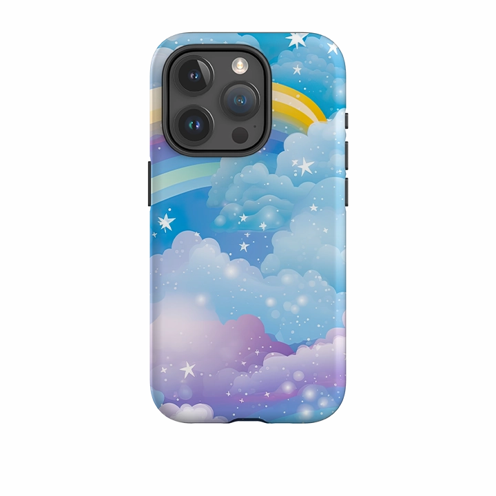 Soft Edge Look iPhone Case - Distant Rainbow II