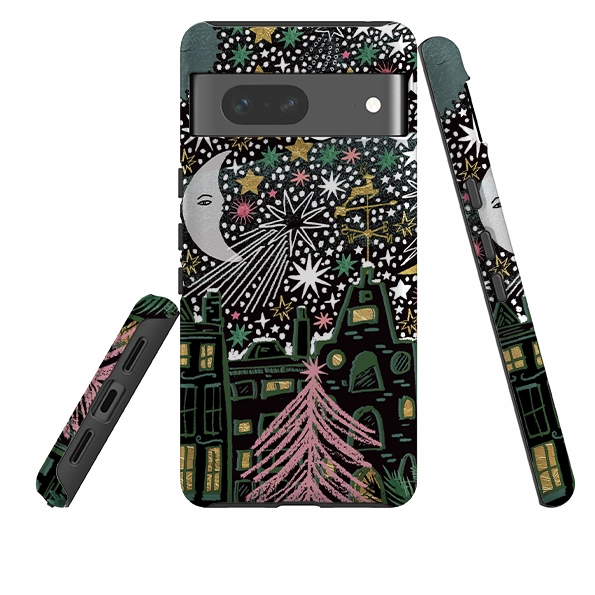 Hybrid Texture Google Tough Case - Night Before Xmas VI By Emma Frances Grant