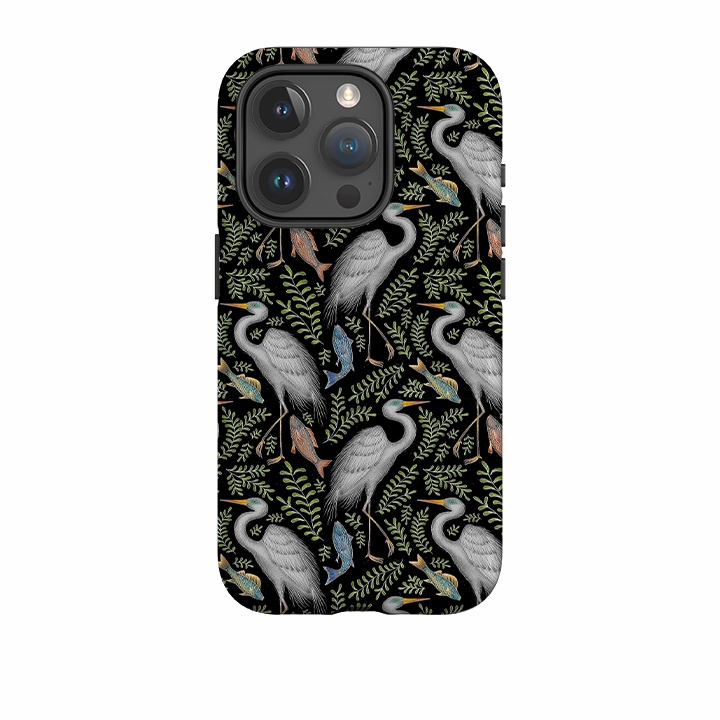 iPhone Tough Case - Egret Pattern By Catherine Rowe Premium Texture Design custom design