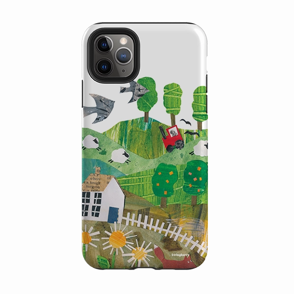 Flexible Texture Matte Pattern Layer iPhone Tough Case - Countryscape IV By Tracey English