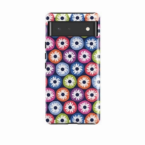 Impact Resistant Minimal Surface Google Tough Case -  Penny Flowers Dark By Ali Brookes